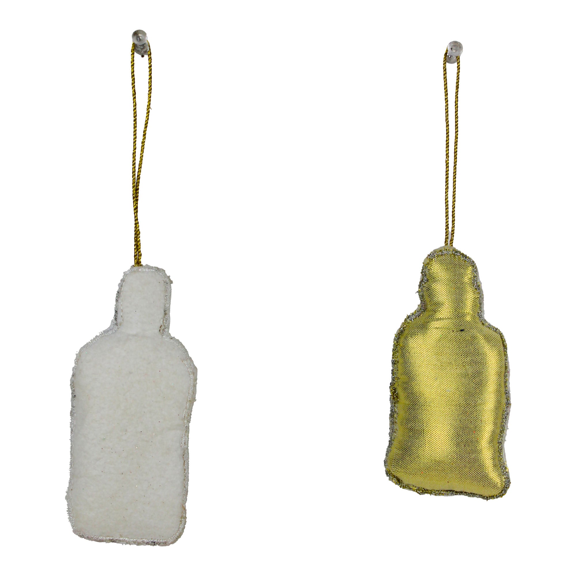 Set of 2 Embroidered Christmas Hanging Ornament